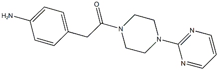 4-[2-oxo-2-(4-pyrimidin-2-ylpiperazin-1-yl)ethyl]aniline Structure