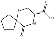 (8S)-10-OXO-6-THIA-9-AZASPIRO[4.5]DECANE-8-CARBOXYLIC ACID Structure