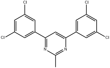 4,6-bis(3,5-dichlorophenyl)-2-methylpyrimidine Structure