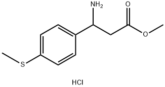 METHYL 3-AMINO-3-[4-(METHYLSULFANYL)PHENYL]PROPANOATE HYDROCHLORIDE Structure