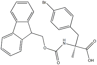 Fmoc-alpha-methyl-L-4-bromophenylalanine Structure