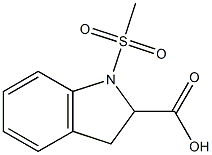 1-methanesulfonyl-2,3-dihydro-1H-indole-2-carboxylic acid Structure