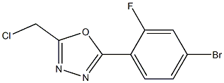 2-(4-bromo-2-fluorophenyl)-5-(chloromethyl)-1,3,4-oxadiazole Structure