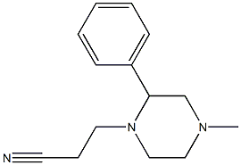 3-(4-methyl-2-phenylpiperazin-1-yl)propanenitrile Structure