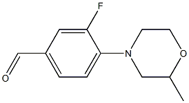 3-fluoro-4-(2-methylmorpholin-4-yl)benzaldehyde Structure