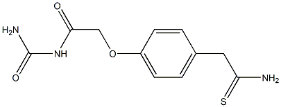 N-(aminocarbonyl)-2-[4-(2-amino-2-thioxoethyl)phenoxy]acetamide Structure