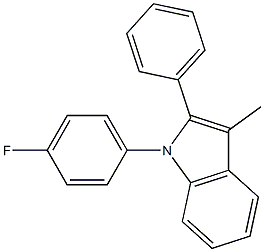 1-(4-fluorophenyl)-3-methyl-2-phenylindole Structure