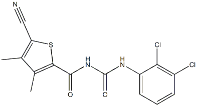 N-[(5-cyano-3,4-dimethyl-2-thienyl)carbonyl]-N'-(2,3-dichlorophenyl)urea Structure