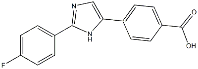 4-[2-(4-FLUOROPHENYL)-1H-IMIDAZOL-5-YL]BENZOIC ACID Structure