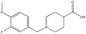 1-(3-fluoro-4-methoxybenzyl)piperidine-4-carboxylic acid Structure