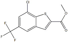 7-CHLORO-5-TRIFLUOROMETHYL-BENZO[B]THIOPHENE-2-CARBOXYLIC ACID METHYL ESTER Structure