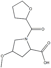 4-methoxy-1-(tetrahydrofuran-2-ylcarbonyl)pyrrolidine-2-carboxylic acid Structure