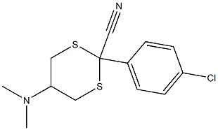 5-(Dimethylamino)-2-[4-chlorophenyl]-1,3-dithiane-2-carbonitrile Structure