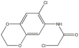 2-CHLORO-N-(7-CHLORO-2,3-DIHYDRO-1,4-BENZODIOXIN-6-YL)ACETAMIDE Structure