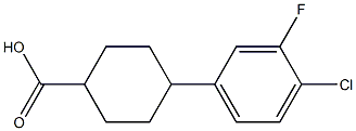 4-(4-chloro-3-fluorophenyl)cyclohexanecarboxylic acid Structure