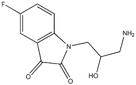 1-(3-amino-2-hydroxypropyl)-5-fluoro-2,3-dihydro-1H-indole-2,3-dione Structure