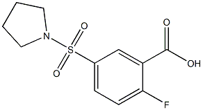 2-fluoro-5-(pyrrolidin-1-ylsulfonyl)benzoic acid Structure