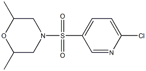 4-[(6-chloropyridine-3-)sulfonyl]-2,6-dimethylmorpholine Structure