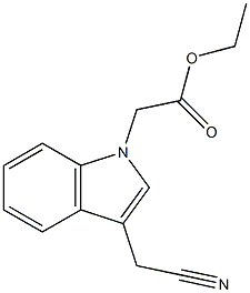 ETHYL 2-(3-(CYANOMETHYL)-1H-INDOL-1-YL)ACETATE Structure