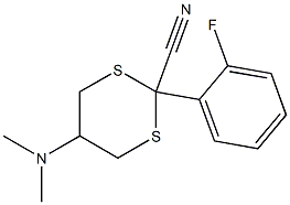 5-(Dimethylamino)-2-[2-fluorophenyl]-1,3-dithiane-2-carbonitrile Structure