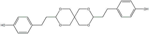 3,9-Bis[2-(4-hydroxyphenyl)ethyl]-2,4,8,10-tetraoxaspiro[5.5]undecane Structure