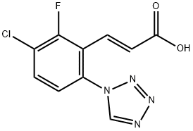 (E)-3-(3-Chloro-2-fluoro-6-(1H-tetrazol-1-yl)phenyl)acrylic acid Structure