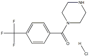 1-[4-(TRIFLUOROMETHYL)BENZOYL]PIPERAZINE HYDROCHLORIDE Structure