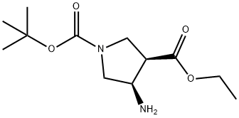 1-(tert-butyl) 3-ethyl (3R,4R)-4-aminopyrrolidine-1,3-dicarboxylate Structure