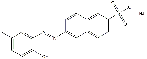 2-Naphthalenesulfonic acid, 6-[(2-hydroxy-5-methylphenyl)azo]-, monosodium salt Structure