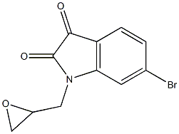 6-bromo-1-(oxiran-2-ylmethyl)-2,3-dihydro-1H-indole-2,3-dione Structure