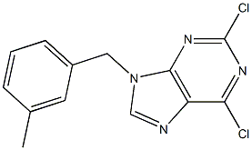 2,6-dichloro-9-(3-methylbenzyl)-9H-purine Structure