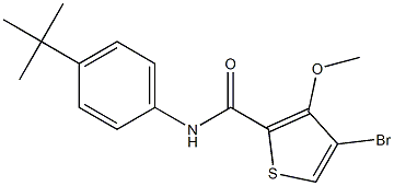 N2-[4-(tert-butyl)phenyl]-4-bromo-3-methoxythiophene-2-carboxamide Structure