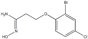 (1Z)-3-(2-bromo-4-chlorophenoxy)-N'-hydroxypropanimidamide Structure