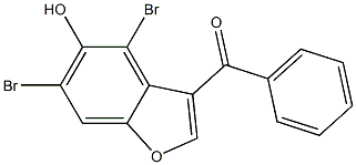 (4,6-dibromo-5-hydroxy-1-benzofuran-3-yl)(phenyl)methanone Structure