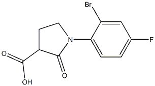 1-(2-bromo-4-fluorophenyl)-2-oxopyrrolidine-3-carboxylic acid Structure