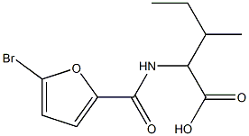 2-[(5-bromo-2-furoyl)amino]-3-methylpentanoic acid Structure