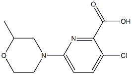 3-chloro-6-(2-methylmorpholin-4-yl)pyridine-2-carboxylic acid Structure