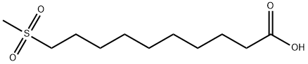 10-METHYLSULFONYL)CAPRIC ACID Structure