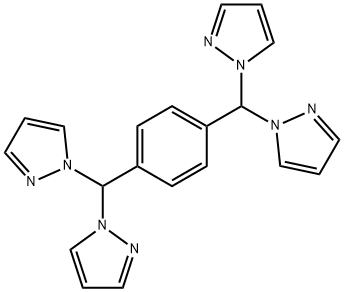 α,α,α',α'-tetra(1-pyrazolyl)-p-xylene Structure