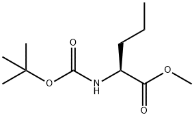 Norvaline, N-[(1,1-dimethylethoxy)carbonyl]-, methyl ester Structure