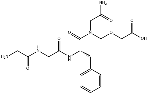 Glycinamide, glycylglycyl-L-phenylalanyl-N-[(carboxymethoxy)methyl]- Structure