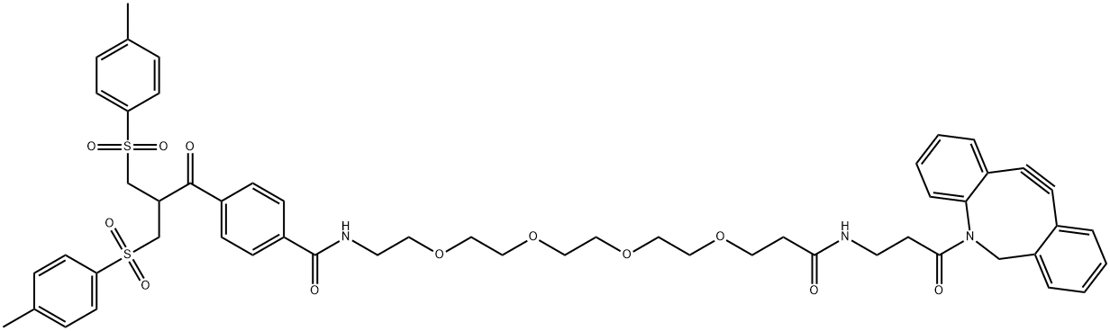 Bis-sulfone-PEG4-DBCO Structure