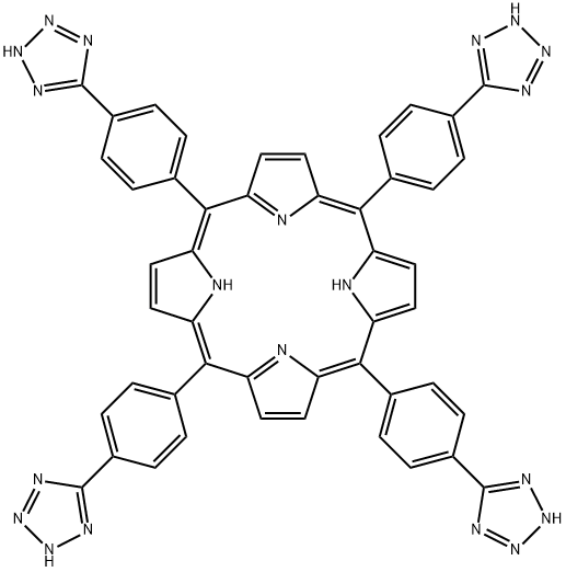 5,10,15,20-tetrakis[4-(2H-tetrazol-5-yl)phenyl]-21H,23H-Porphine Structure