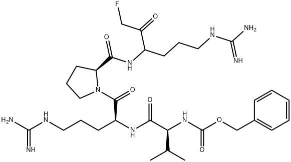 Z-Val-Arg-Pro-DL-Arg-fluoromethylketone trifluoroacetate salt Structure