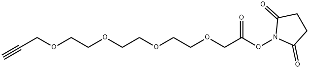 Propargyl-PEG4-CH2CO2-NHS Structure