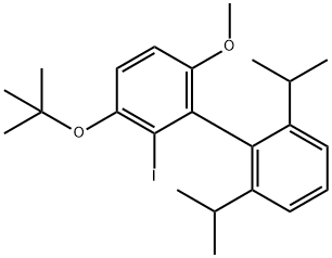 1,1'-Biphenyl, 3-(1,1-dimethylethoxy)-2-iodo-6-methoxy-2',6'-bis(1-methylethyl)- Structure