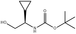 TERT-BUTYL N-[(1R)-1-CYCLOPROPYL-2-HYDROXYETHYL]CARBAMATE Structure