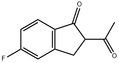 1H-Inden-1-one, 2-acetyl-5-fluoro-2,3-dihydro- Structure