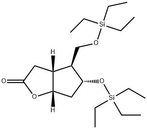 2H-Cyclopenta[b]furan-2-one, hexahydro-5-[(triethylsilyl)oxy]-4-[[(triethylsilyl)oxy]methyl]-, (3aR,4S,5R,6aS)- Structure