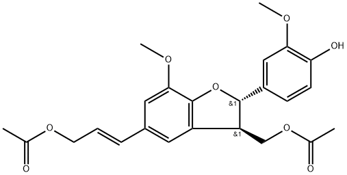 Dimeric coniferyl acetate Structure